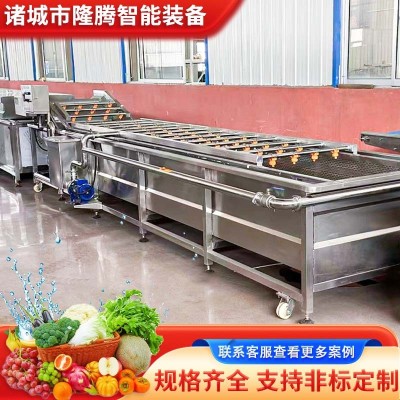 凈菜加工生產(chǎn)線洗菜機(jī)商用葉毛菜半成品中央廚房清洗流水設(shè)備